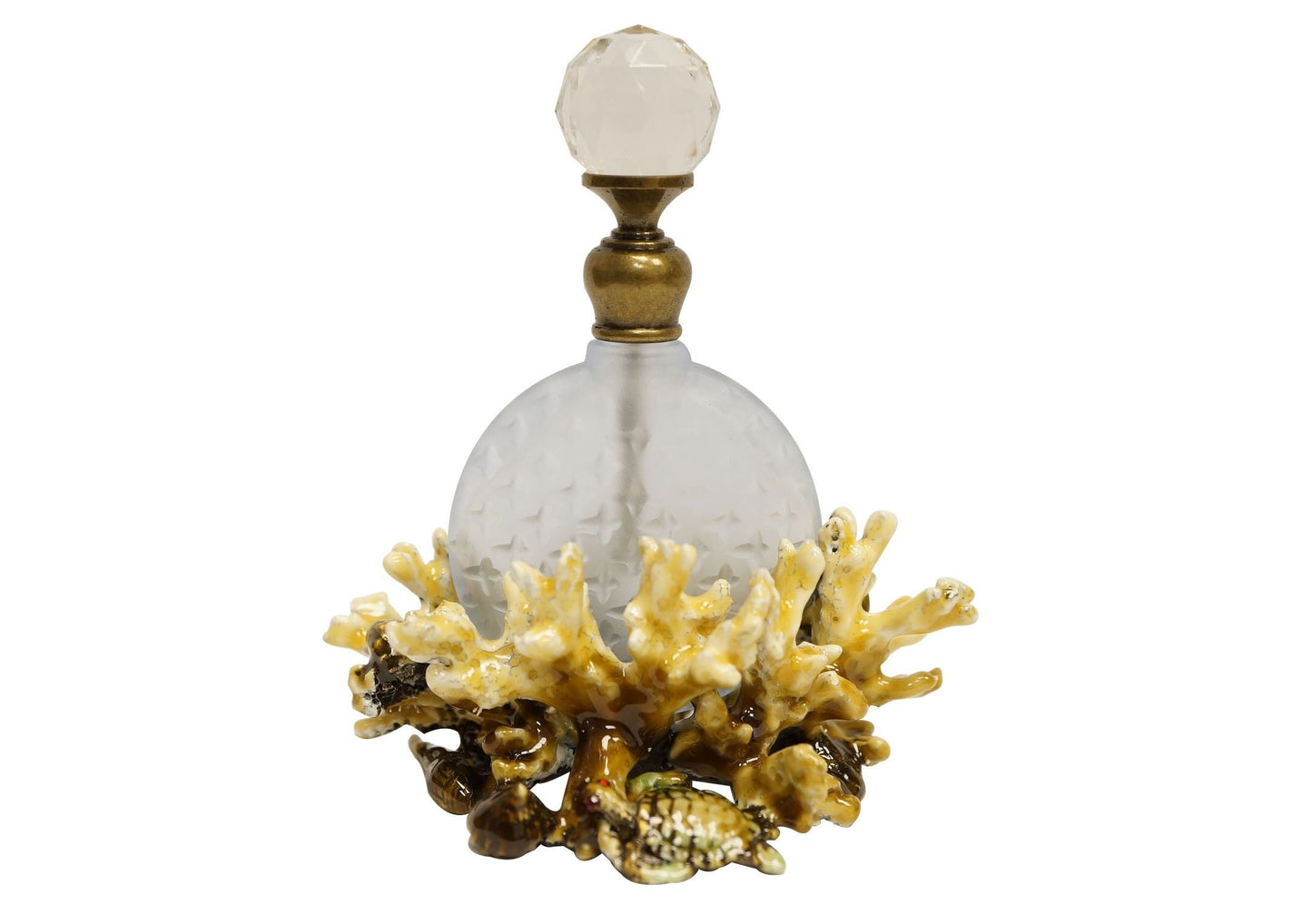 Vintage Cristiani Collezione Turtle Perfume Bottle with crystals