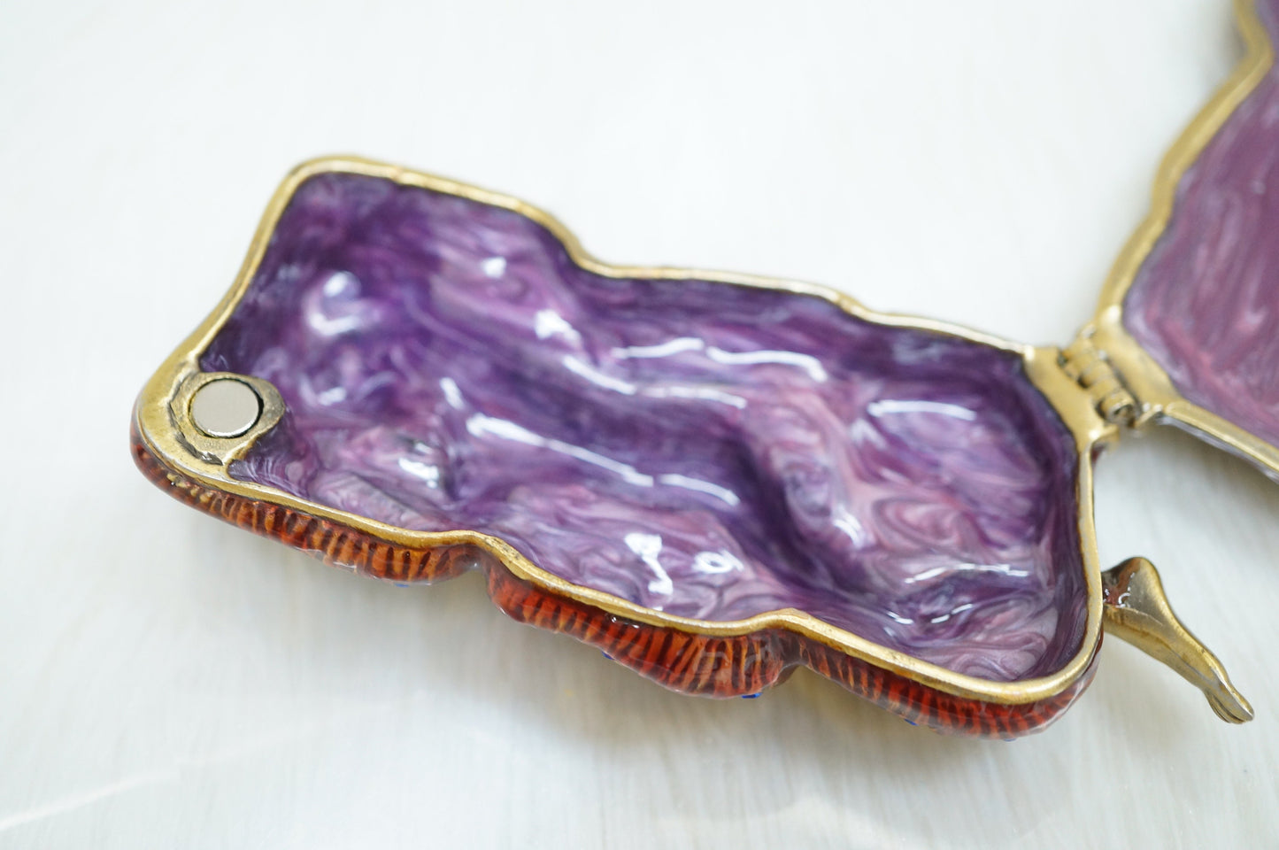 Cristiani Collezione Laying naked Woman Trinket Box 14K Gold Plated