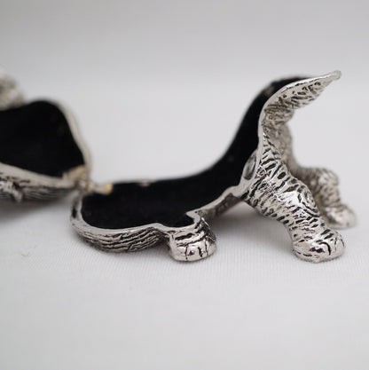 Cristiani Collezione Vintage Silver Sitting Elephant Trinket Box Pewter