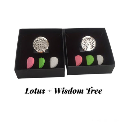 2 Pack Clip-On Essential-Oil Diffuser for Cars, Gym Bags, and Purses