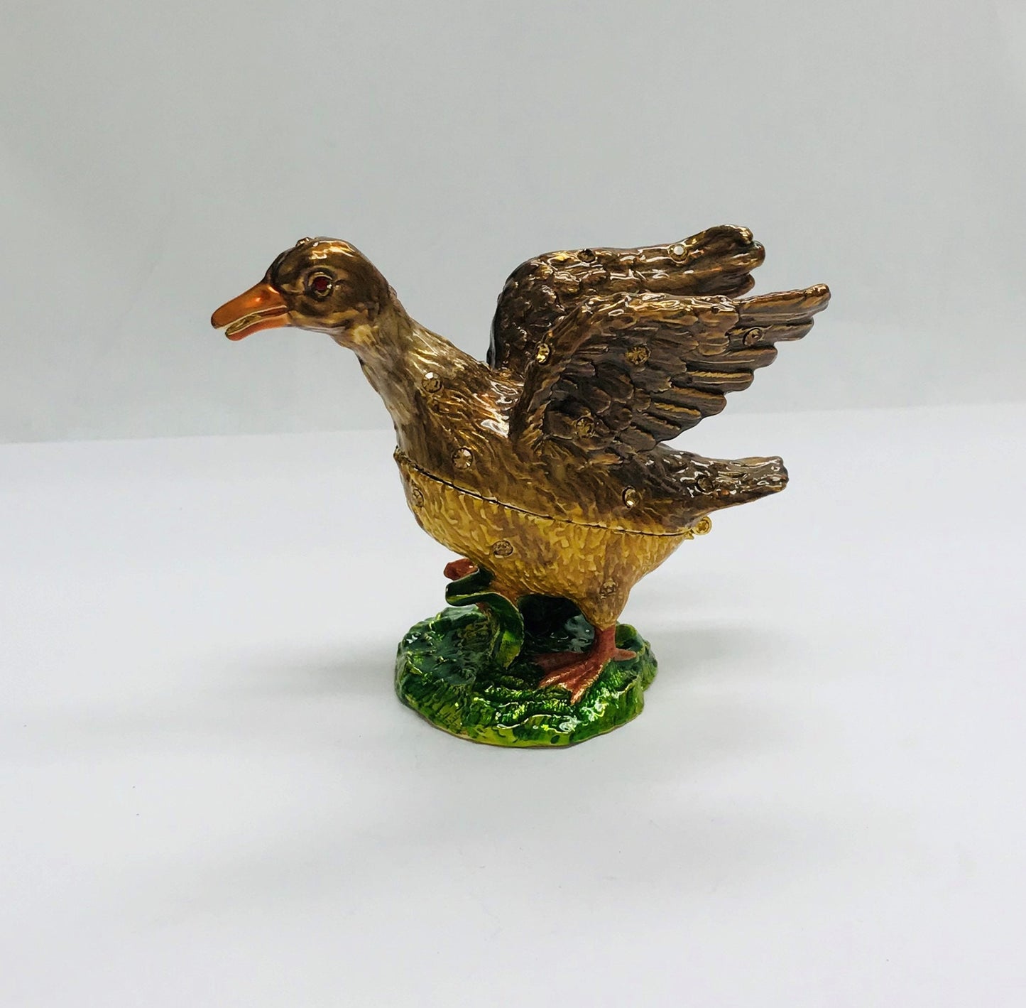 Cristiani Collezione Duck Trinket Box 14K Gold Plated