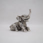 Cristiani Collezione Vintage Silver Sitting Elephant Trinket Box Pewter