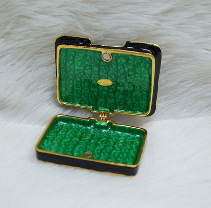 Cristiani Collezione Poker Table Trinket Box 14K Gold Plated