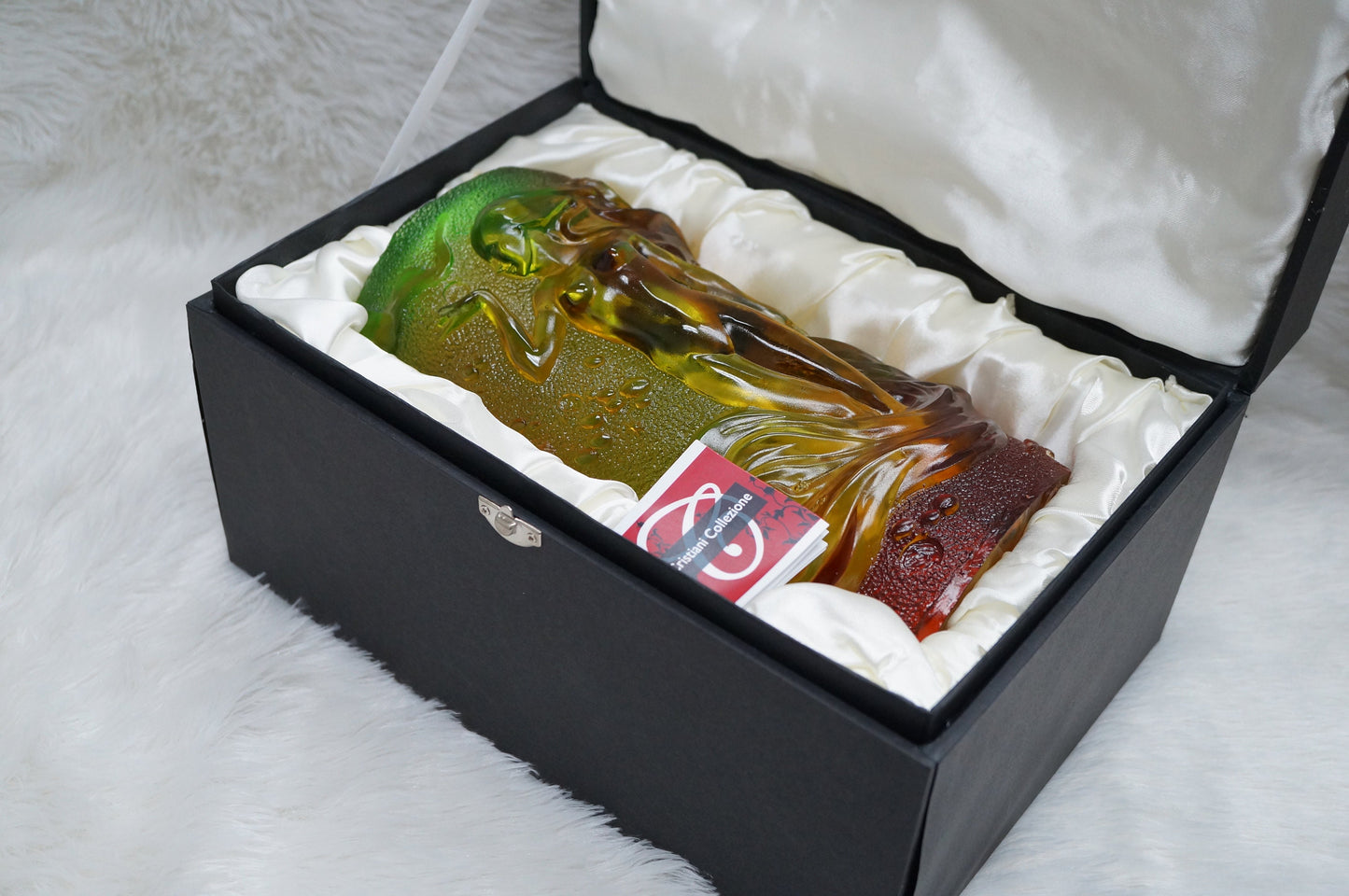 Limited Edition Cristiani Collezione Crystal Glass Sculpture Vase.