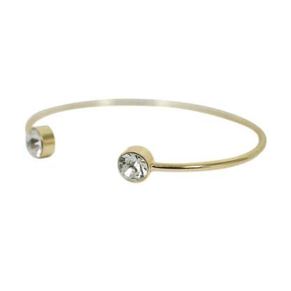 Simple Wire Bangle with Crystal.