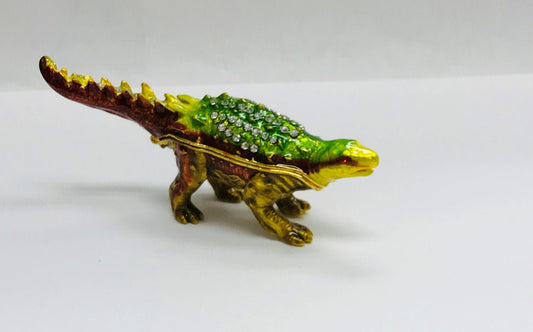 Cristiani Collezione Dinosaur Trinket Box 14K Gold Plated