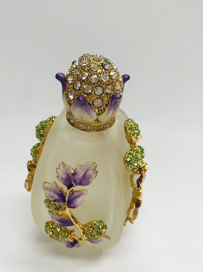 Vintage Cristiani Collezione  Perfume Bottle with crystals 14K Gold Plated
