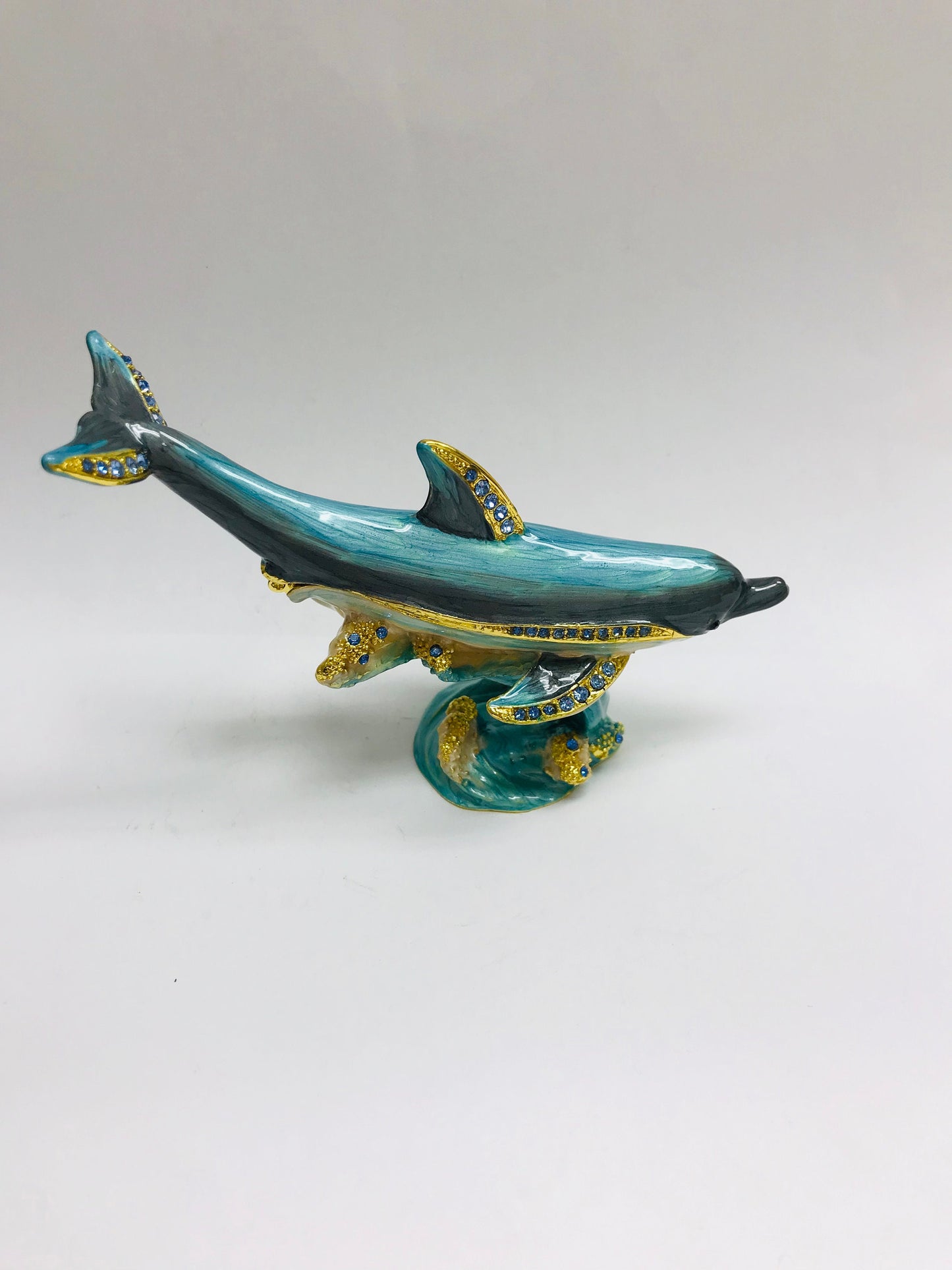 Cristiani Collezione Dolphins Trinket Box 14K Gold Plated