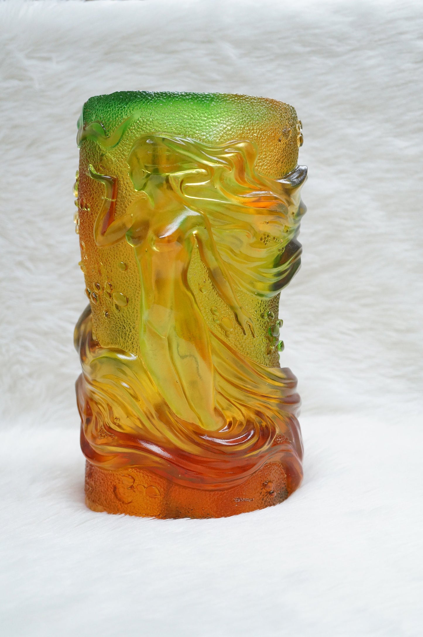 Limited Edition Cristiani Collezione Crystal Glass Sculpture Vase.