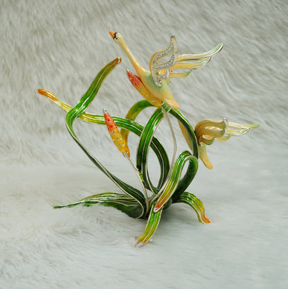 Love Swans Wine Bottle Holder 14K Gold Plated