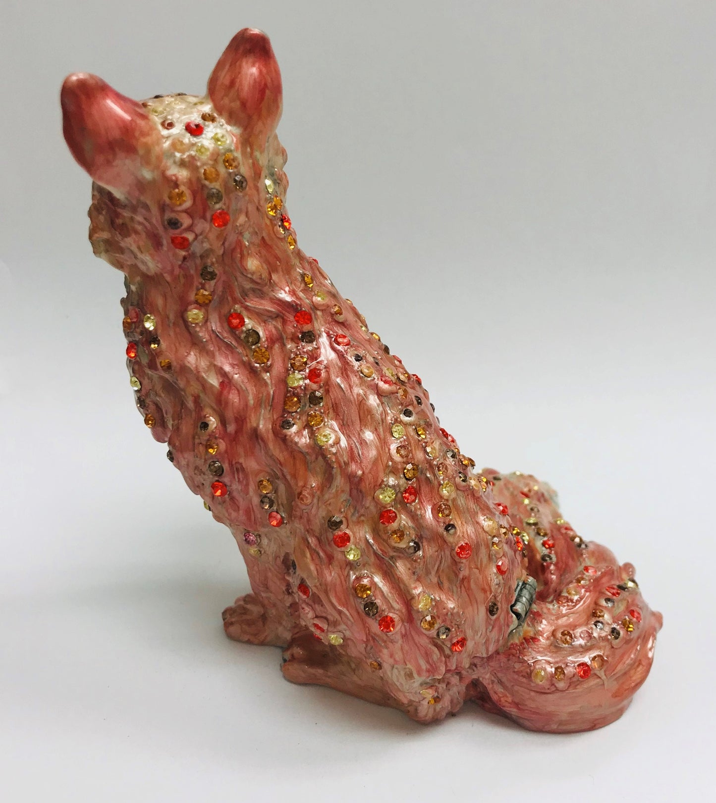 Cristiani Collezione Large Pink Fox Trinket Box