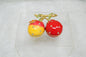 Cristiani Collezione Cherries Shaped Trinket Box Pewter Enameled 14K Gold Plated