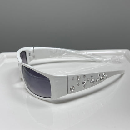 Vintage Retro Bedazzled Rhinestones Y2K Sunshades Punk Party