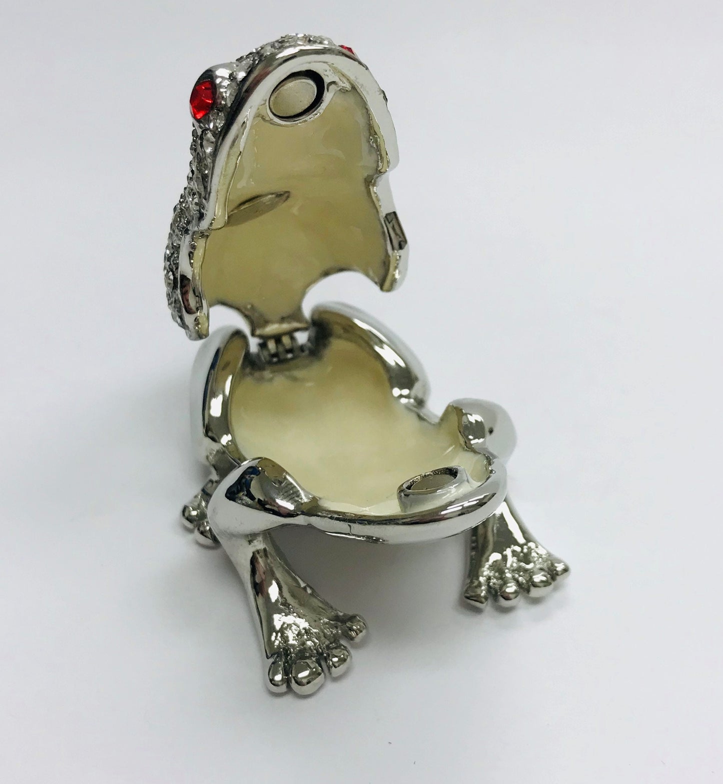 Cristiani Collezione Silver Frog Trinket Box.