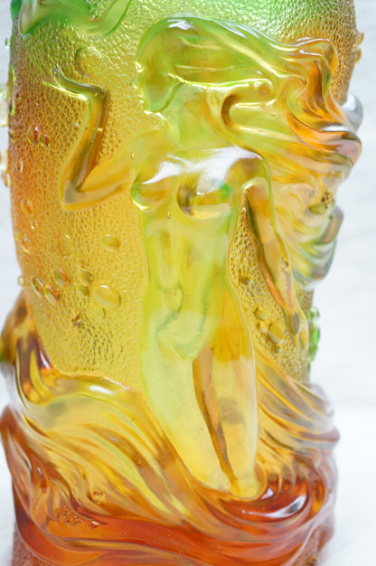 Limited Edition Cristiani Collezione Crystal Glass Sculpture Vase.