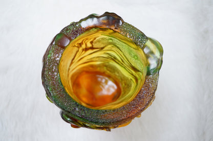 Limited Edition Cristiani Collezione Crystal Glass Sculpture Vase.