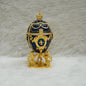 Cristiani Collezione Large Blue Gold Lion Musical Egg Trinket Box 14K Gold Plated
