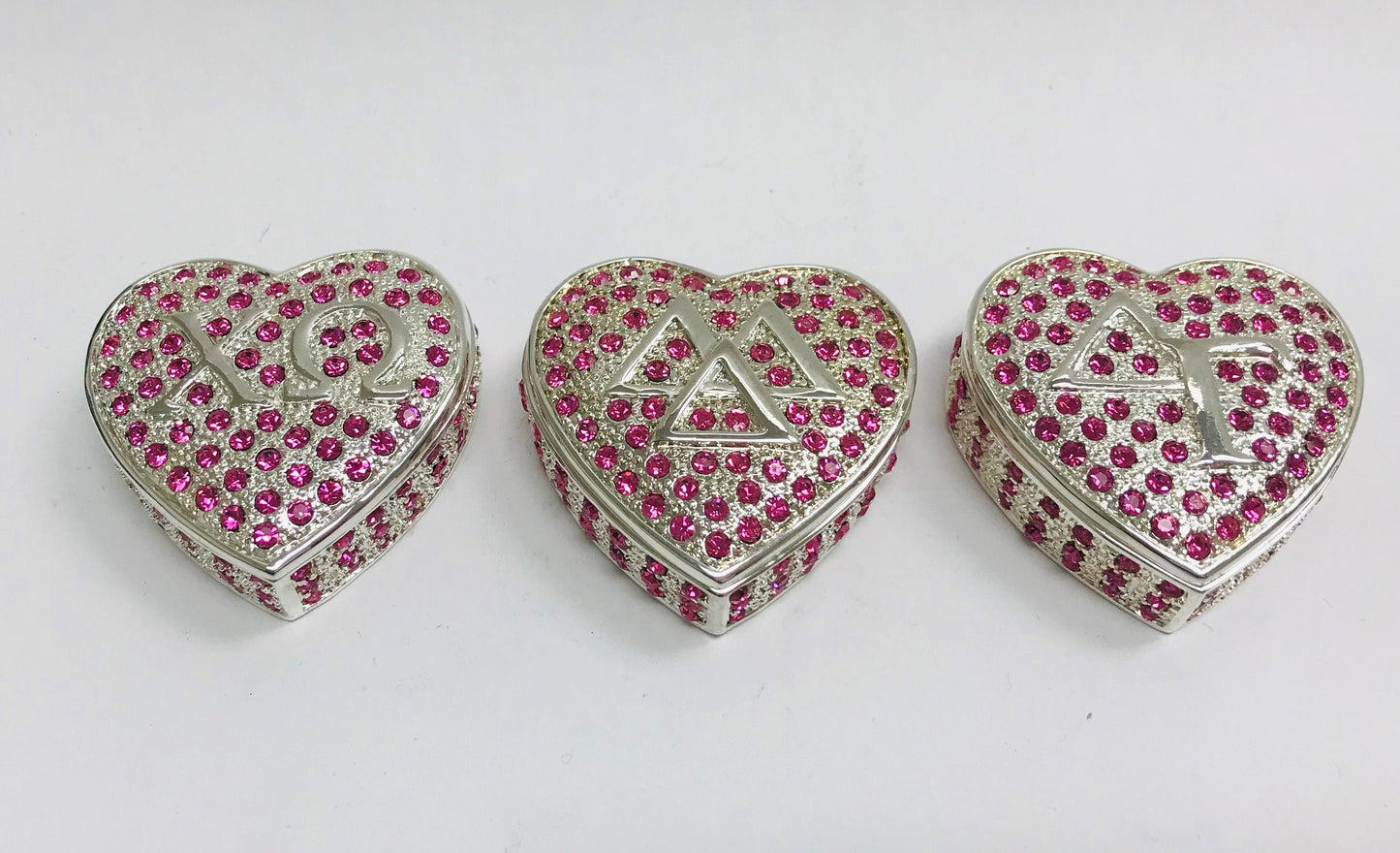 Vintage Sorority Heart Keepsake Trinket  Box 14K Gold Plated