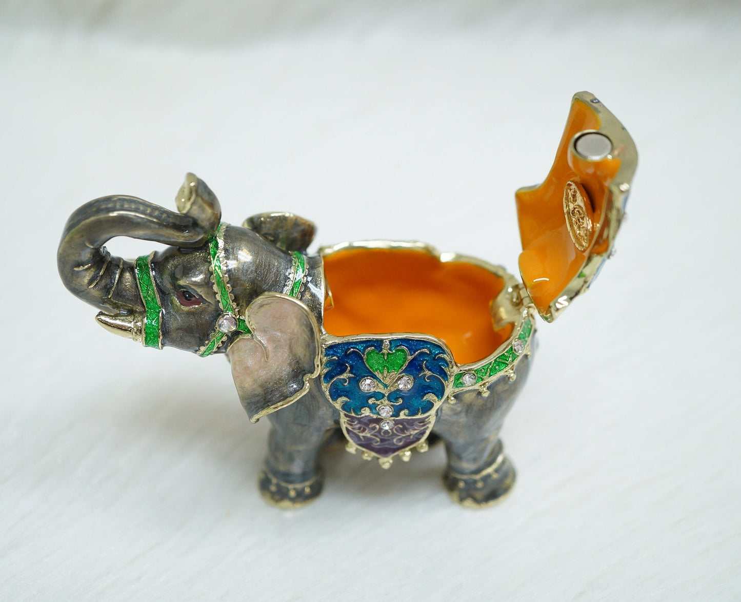 Cristiani Collezione Elephant Trinket Box 14K Gold Plated