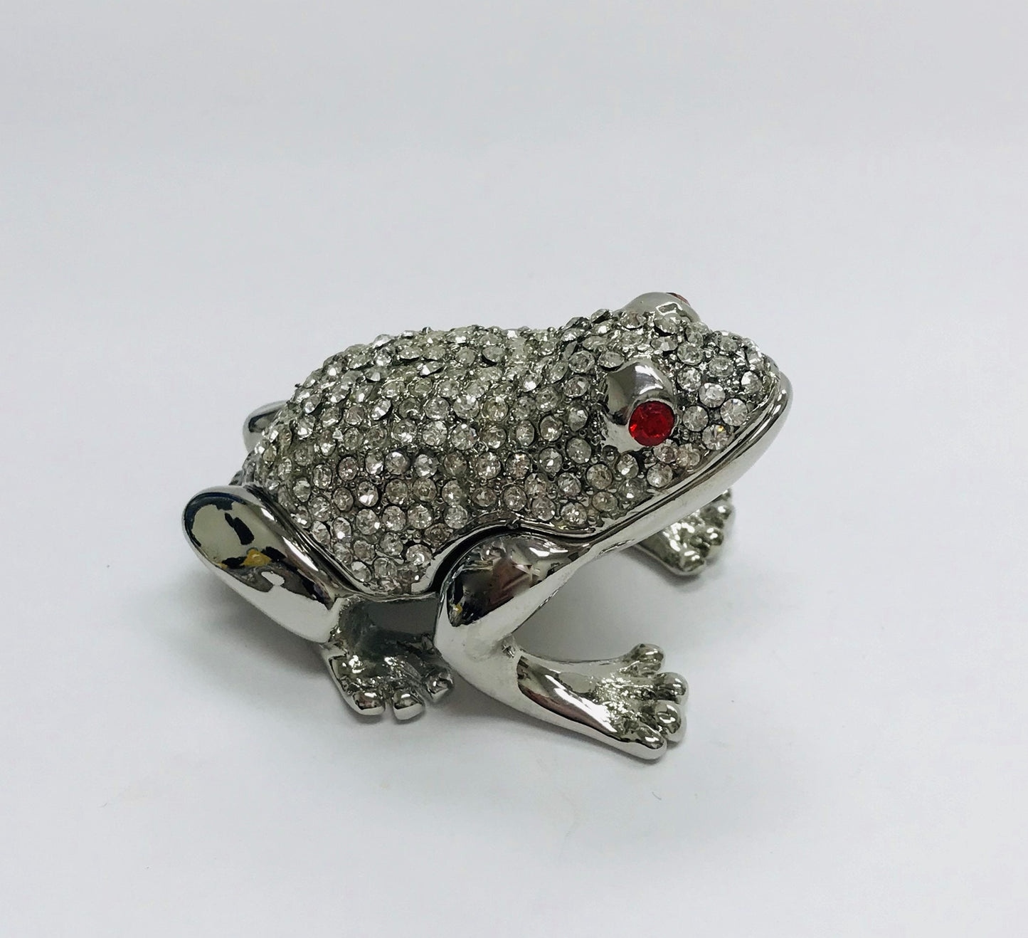 Cristiani Collezione Silver Frog Trinket Box.