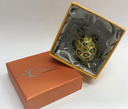 Cristiani Collezione Turtle Trinket Box 14K Gold Plated