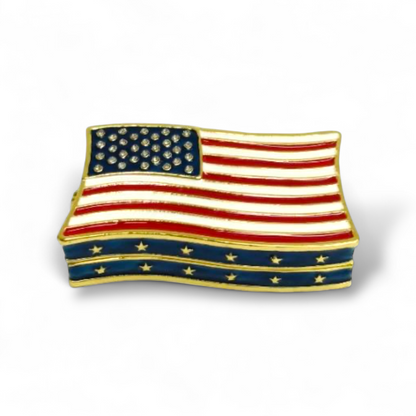 Cristiani Collezione Flag Box Trinket Box 14K Gold Plated