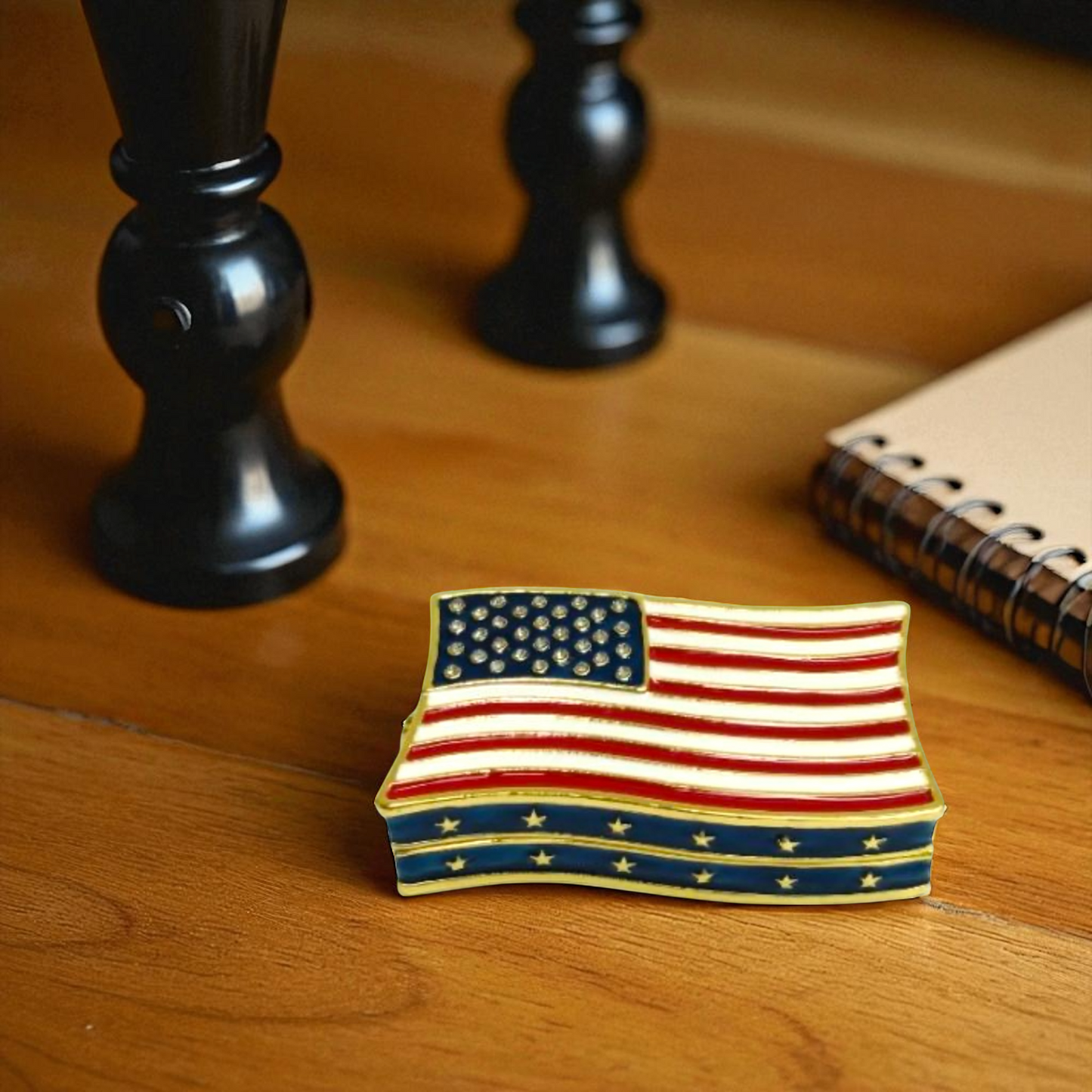 Cristiani Collezione Flag Box Trinket Box 14K Gold Plated