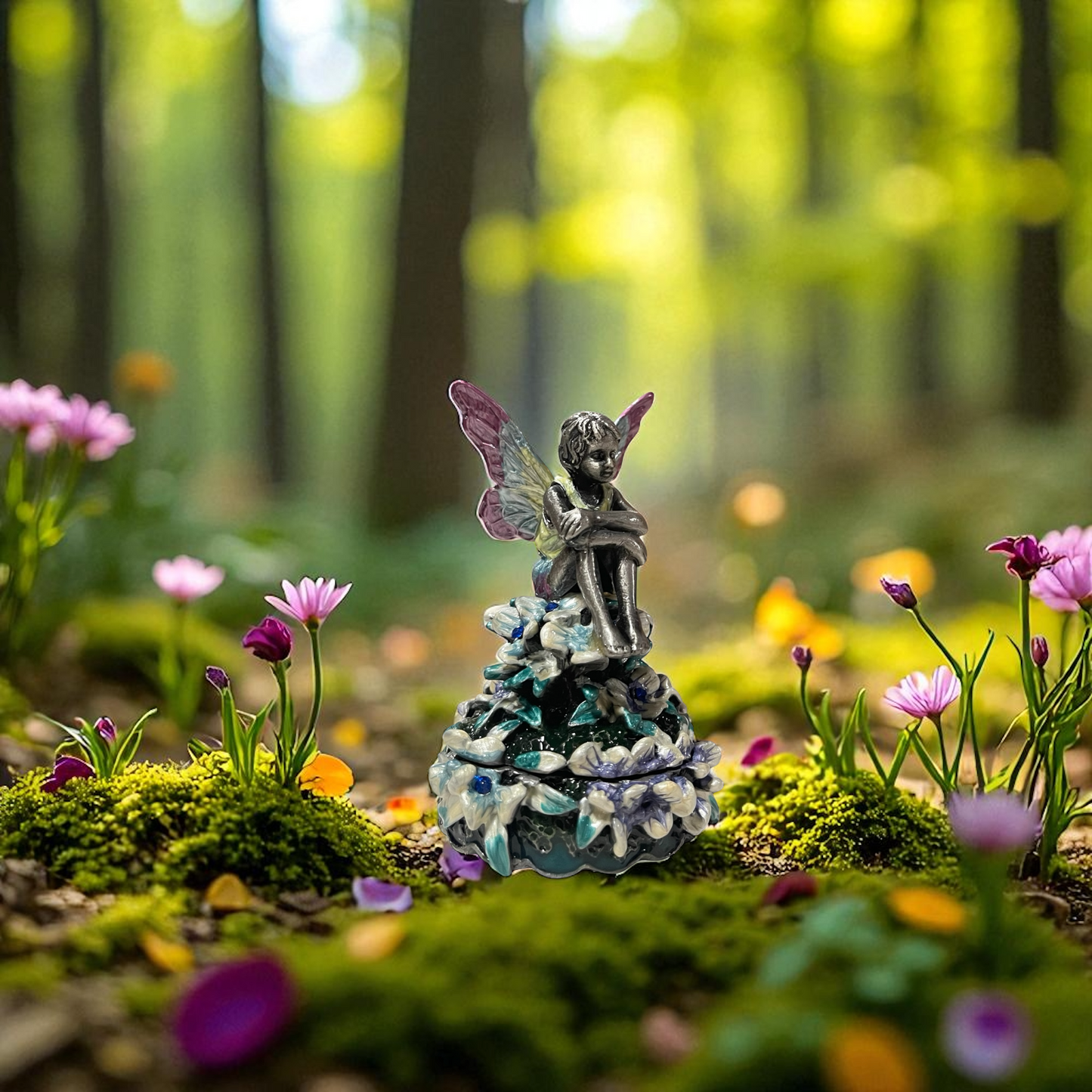 Cristiani Collezione Sitting Fairy Trinket Box