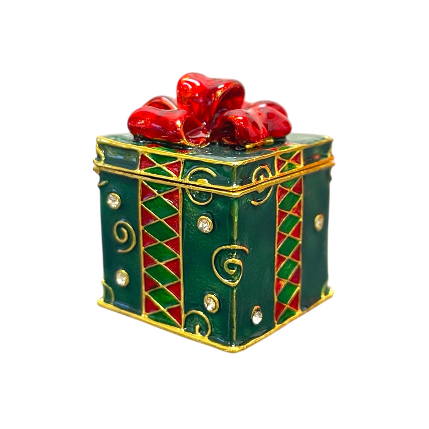 Cristiani Collezione Christmas Gift Box Trinkets Box 14K Gold Plated