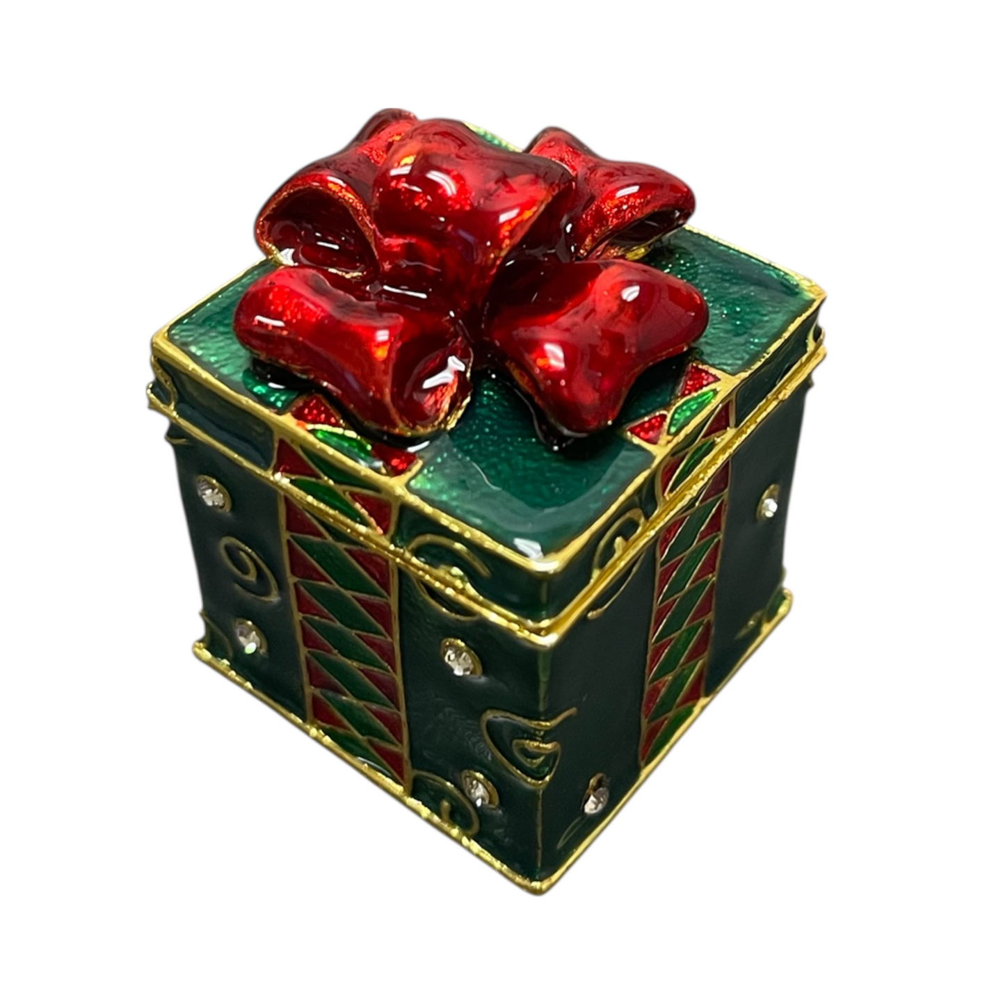 Cristiani Collezione Christmas Gift Box Trinkets Box 14K Gold Plated