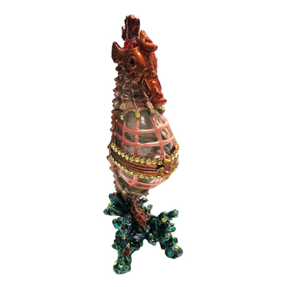 Cristiani Collezione Large Standing Seahorse Trinket Box