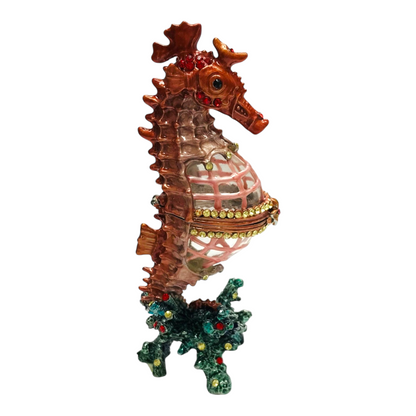 Cristiani Collezione Large Standing Seahorse Trinket Box