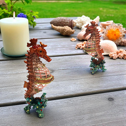 Cristiani Collezione Large Standing Seahorse Trinket Box