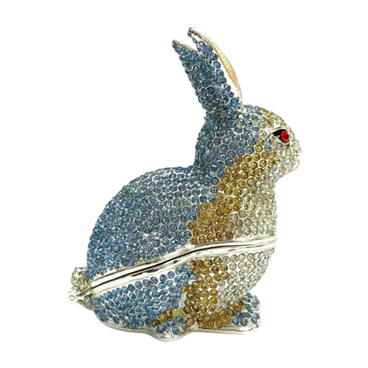 Cristiani Collezione Crystal Paved Rabbit Trinket Box.