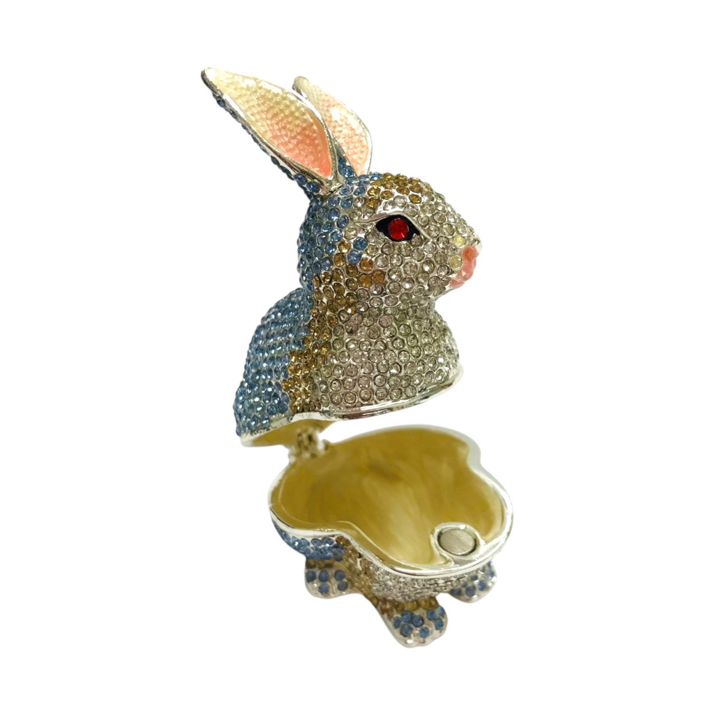 Cristiani Collezione Crystal Paved Rabbit Trinket Box.