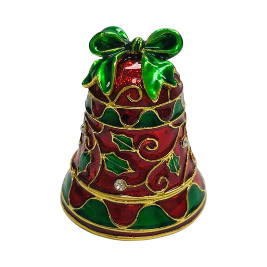 Cristiani Collezione Christmas Bell Trinket Box 14K Gold Plated