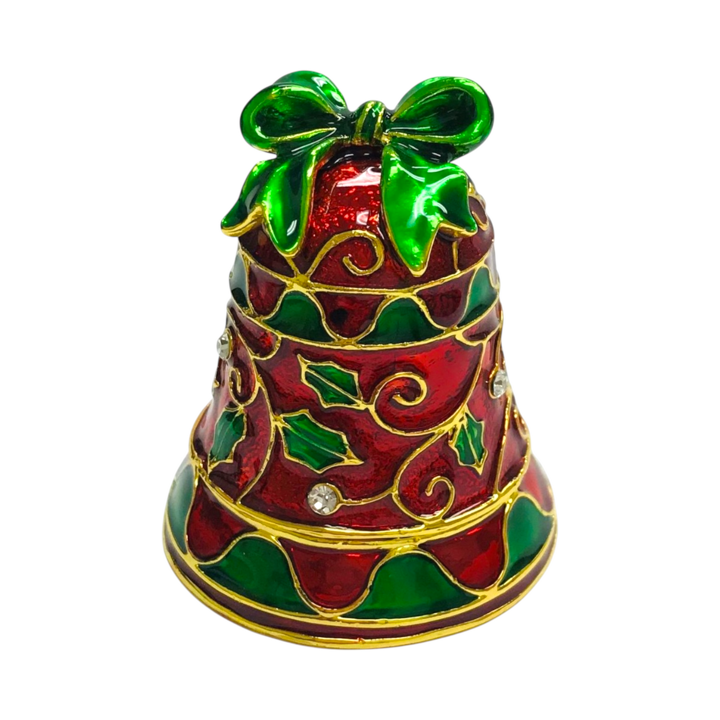Cristiani Collezione Christmas Bell Trinket Box 14K Gold Plated