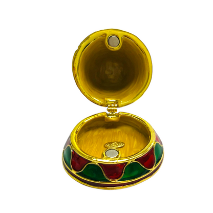 Cristiani Collezione Christmas Bell Trinket Box 14K Gold Plated