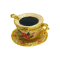 Cristiani Collezione Tea time Cup Trinket Box 14K Gold Plated