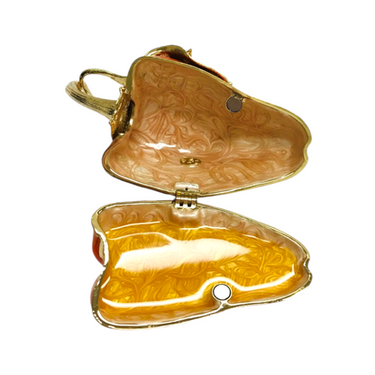 Cristiani Collezione Large Pepper Trinket Box 14K Gold Plated