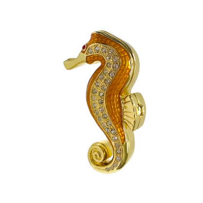 Cristiani Collezione Seahorse Trinket Box 14K Gold Plated