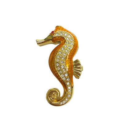 Cristiani Collezione Seahorse Trinket Box 14K Gold Plated