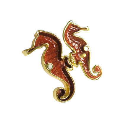 Cristiani Collezione Seahorse Trinket Box 14K Gold Plated