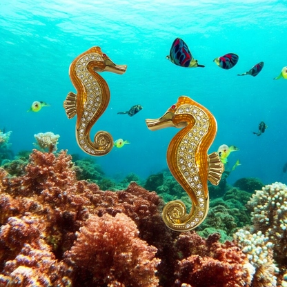 Cristiani Collezione Seahorse Trinket Box 14K Gold Plated