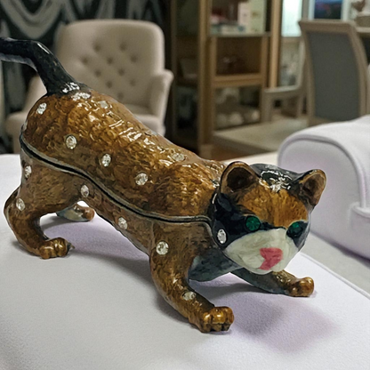 Cristiani Collezione Raccoon Trinket Box 14K Gold Plated