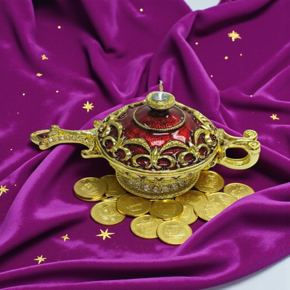 Crisitani Collezione Genie Lamp Trinket Box 14K Gold Plated