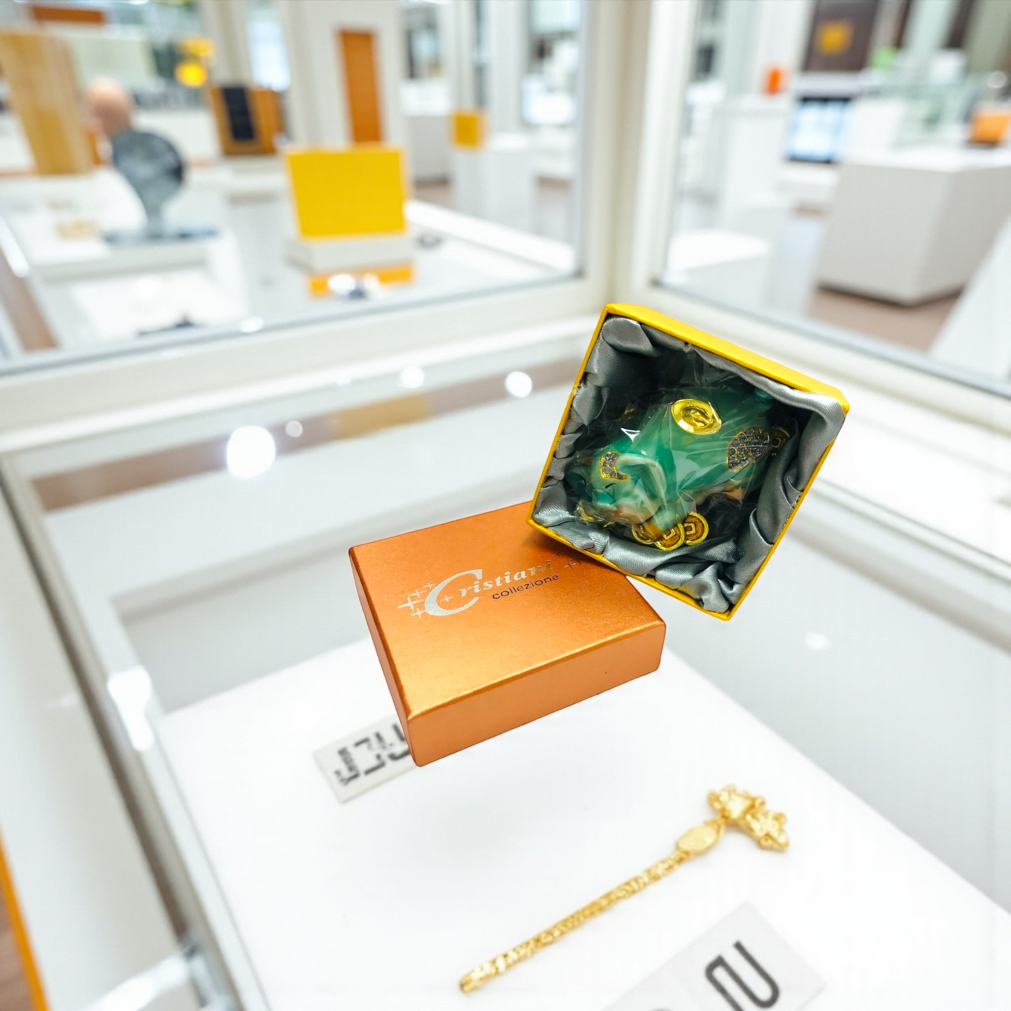 Cristiani Collezione Money Pig Trinket Box 14K Gold Plated