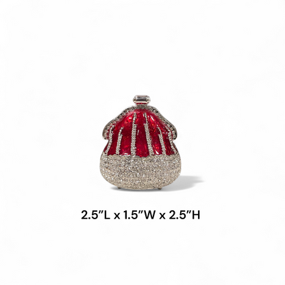 Cristiani Collezione Red/ Silver Purse Trinket Box.