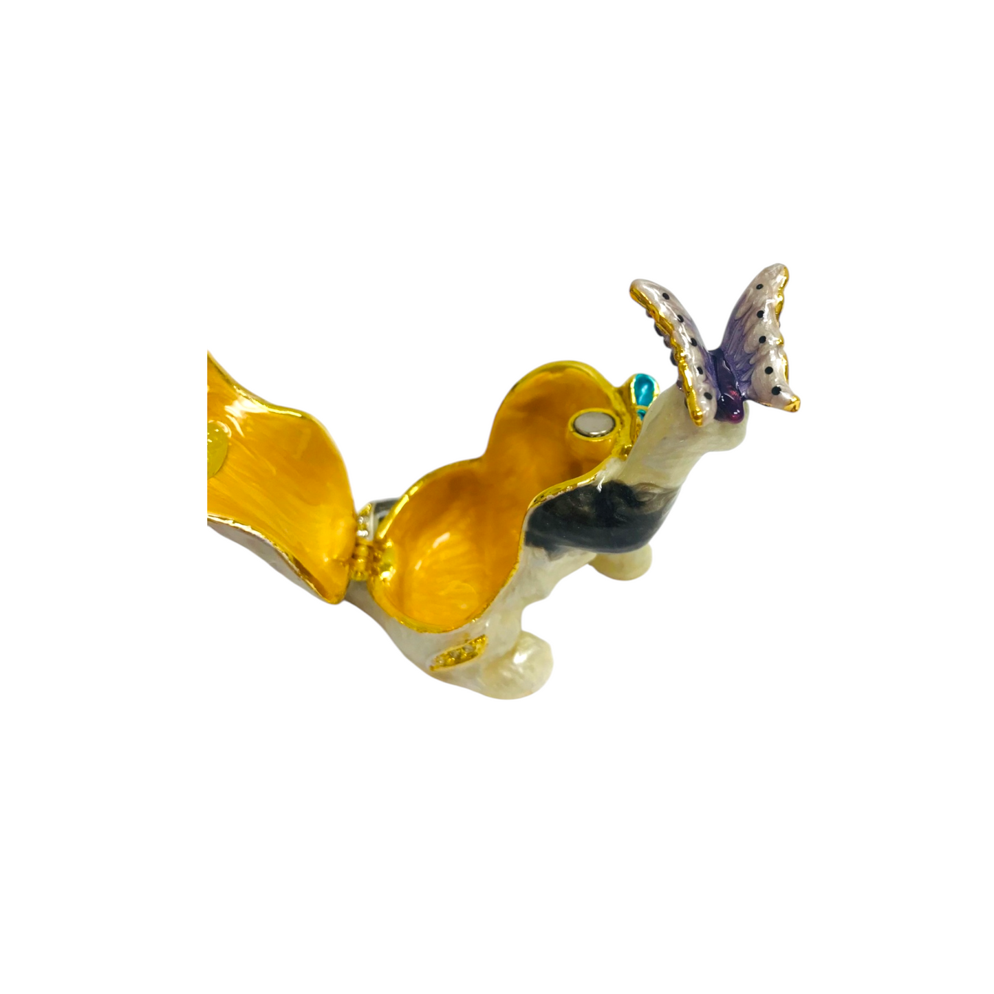 Cristiani Collezione Cat Trinket Box 14K Gold Plated