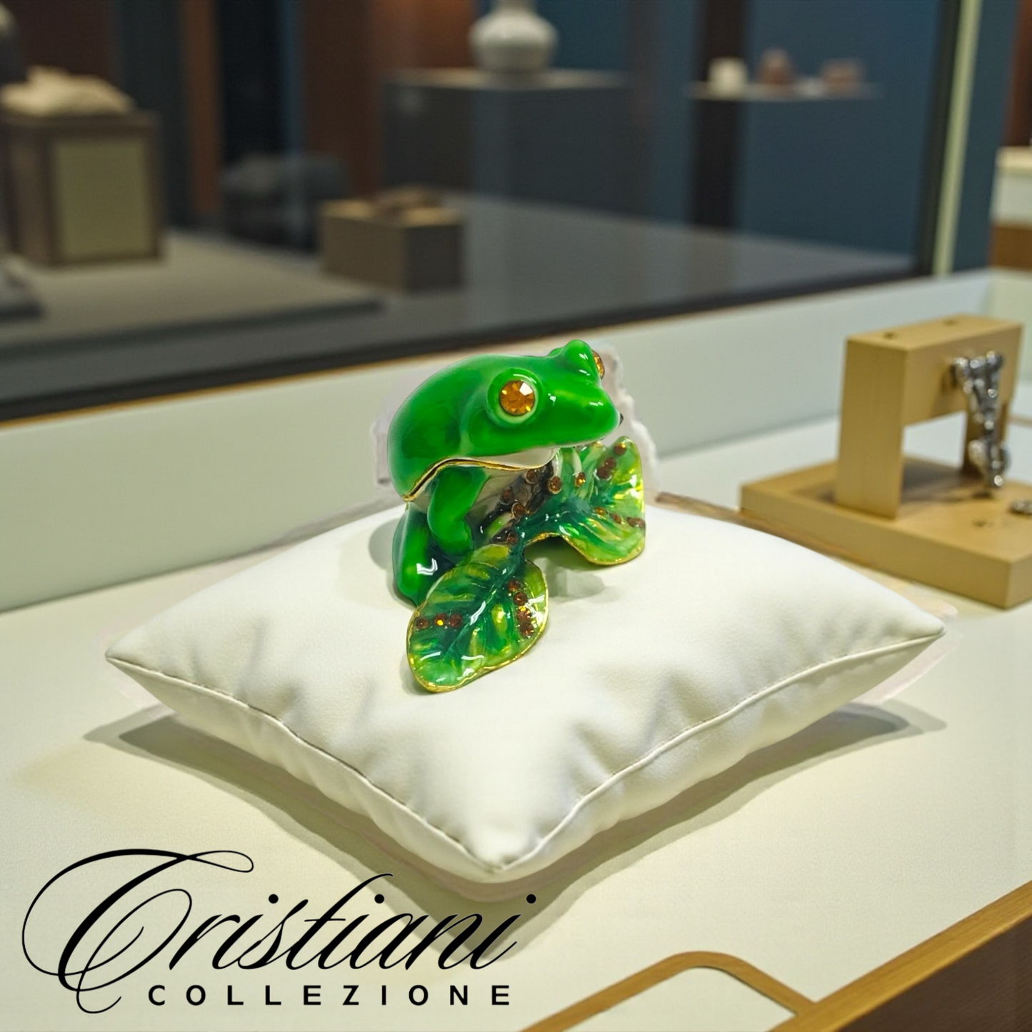 Cristiani Collezione Frog Trinket Box 14K Gold Plated